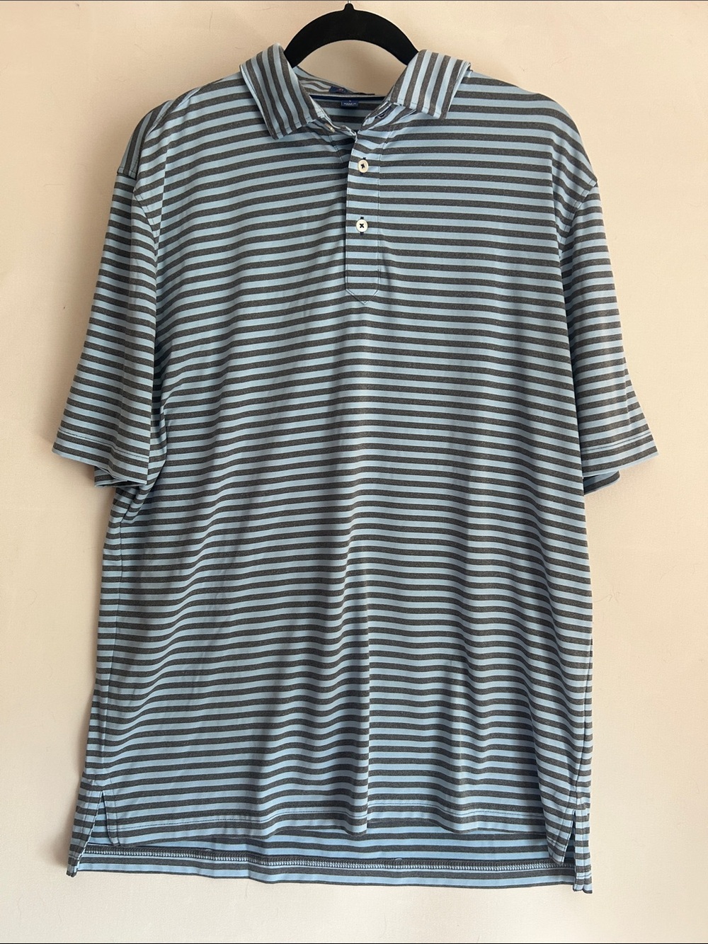 Stitch Men's Short Sleeve Striped golf Polo Shirt size large